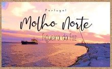 Load image into Gallery viewer, The Molhe Norte beach is a small and cozy sandy beach in Figueira da Foz. The name comes from the seawall at its end known as “Molhe” which goes into the Mondego River and creates a warm protected area, ideal for families with small children.