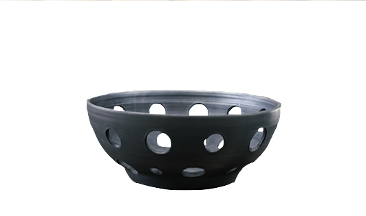 Black Clay Fruit Bowl